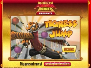 Играть флеш игру Кунг-Фу Панда Тигриные прыжки