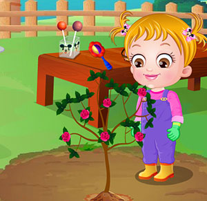 Онлайн флеш игра Малышка Хейзел в саду