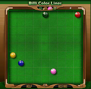 Флеш игра Цветные линии Билли
