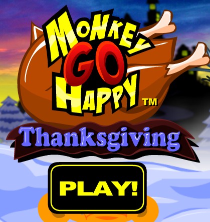 Флеш игра Счастливая обезьянка: день благодарения онлайн