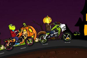 Флеш игра Мотогонка Хэллоуина - pic