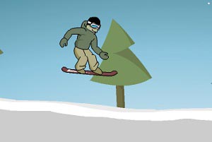 Флеш игра С горы на сноуборде - pic
