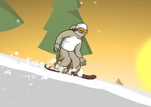Флеш игра С горы на сноуборде 3 - pic