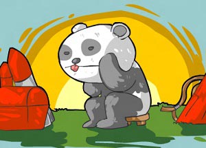 Флеш игра Панда с реактивным ранцем - pic