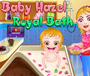 Играть флеш игра Малышка Хейзел - Королевская ванна