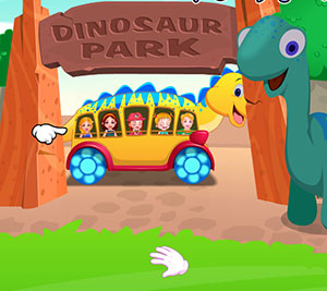 Играть флеш игра Малышка Хейзел в парке динозавров